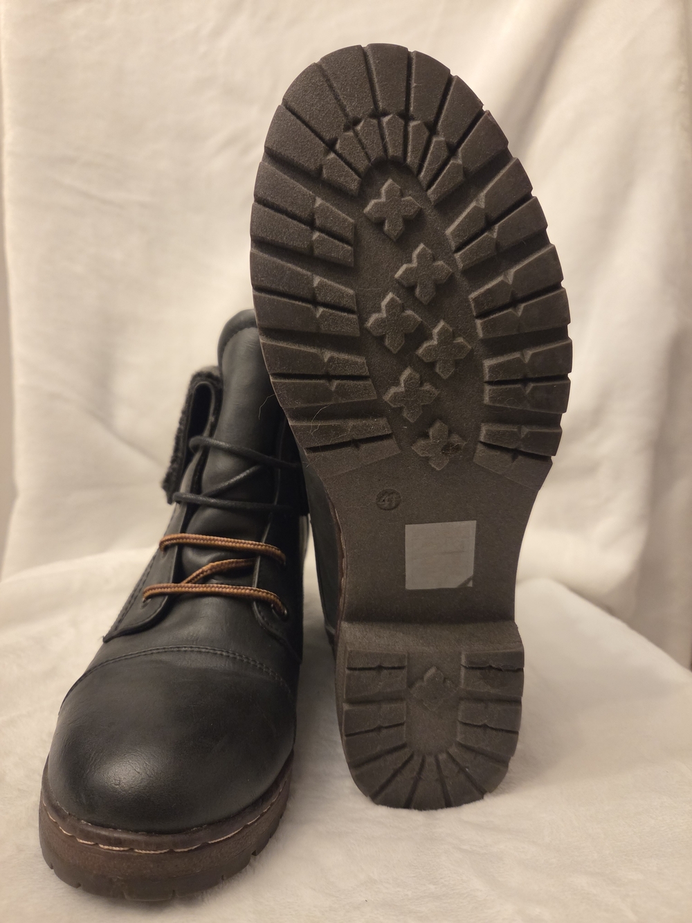 Women’s Black Lace-Up Ankle Boots - Picture 4 of 4